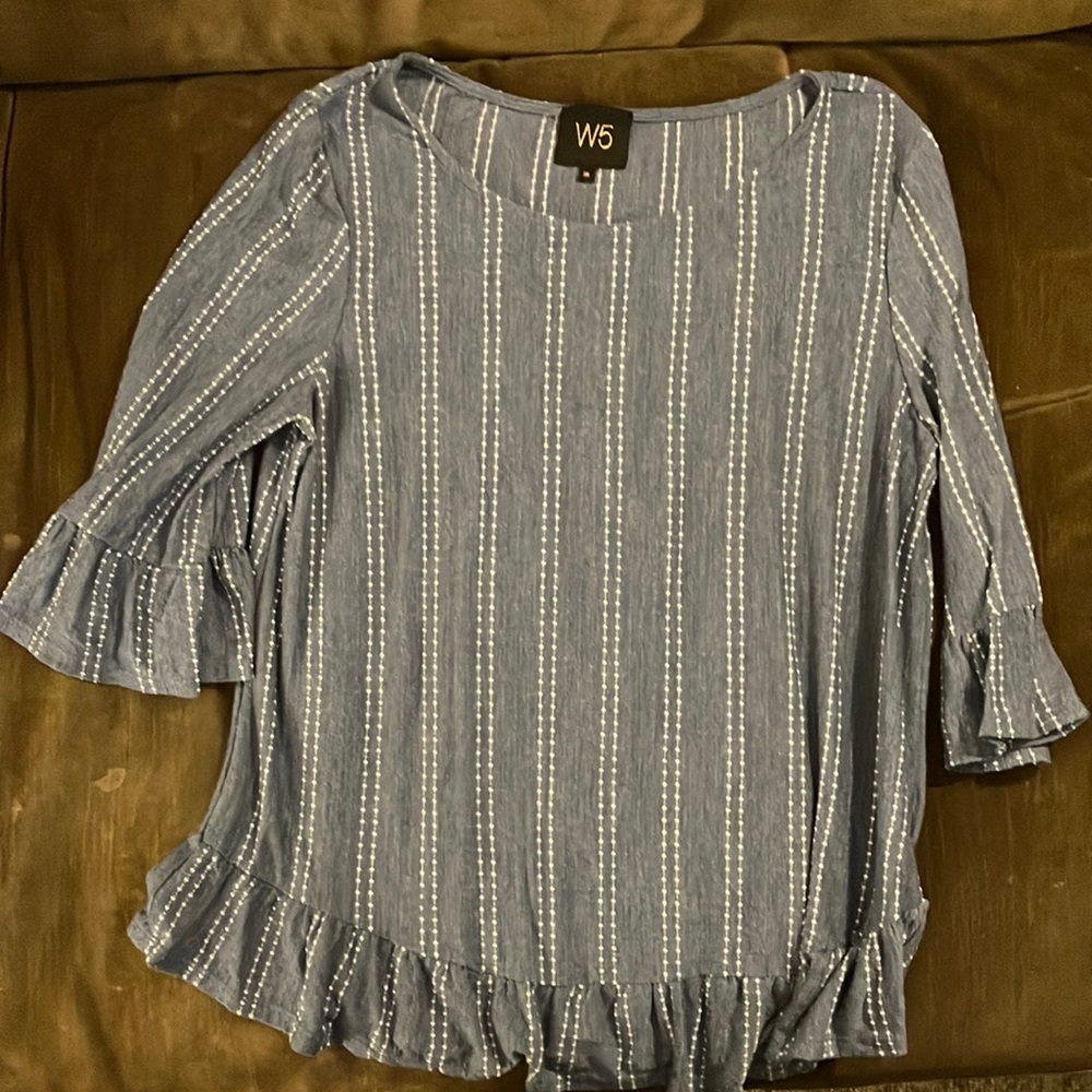 3/4 Sleeved Ruffle Tshirt